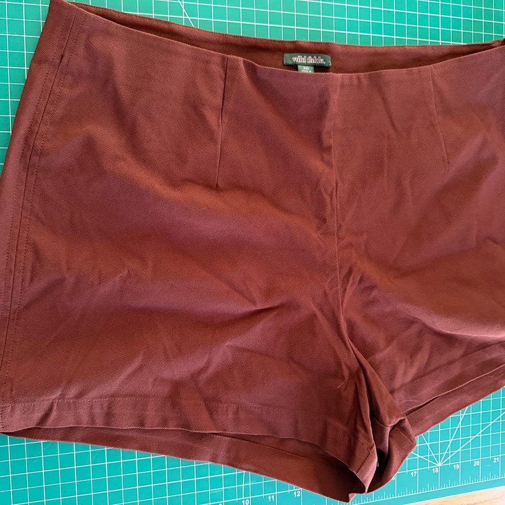 Wild Fable High Waist Maroon Shorts